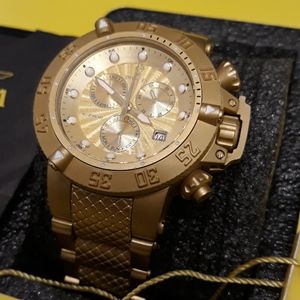 Invicta Gabrielle Union Watch Gold Monochromatic Unisex Big 50mm SA III Subaqua